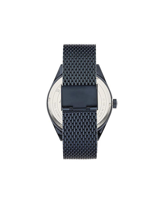 Lacoste Heritage Watch Battery with Blue Metal Bracelet