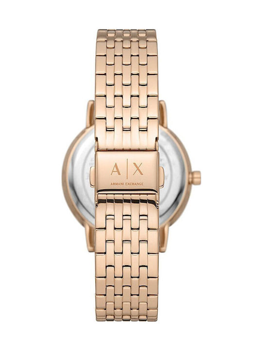 Armani Exchange Γυναικείο Ρολόι 36mm Μπαταρίας με Ροζ Χρυσό Μεταλλικό Μπρασελέ