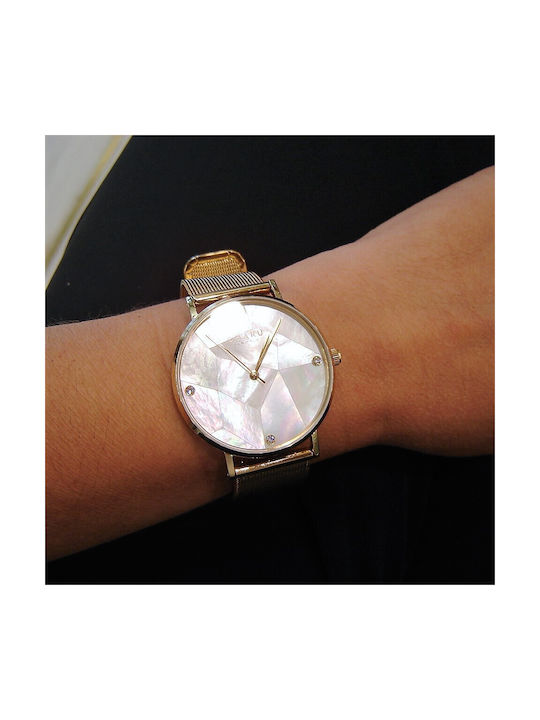 Obaku Watch with Pink Gold Metal Bracelet