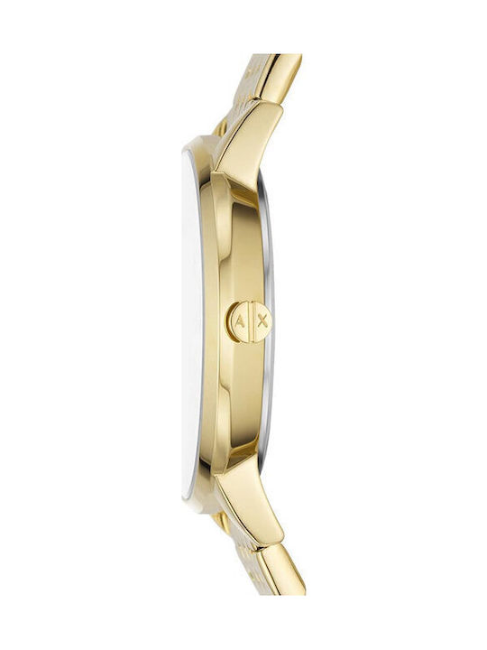 Armani Exchange Γυναικείο Ρολόι 36mm Μπαταρίας με Χρυσό Μεταλλικό Μπρασελέ