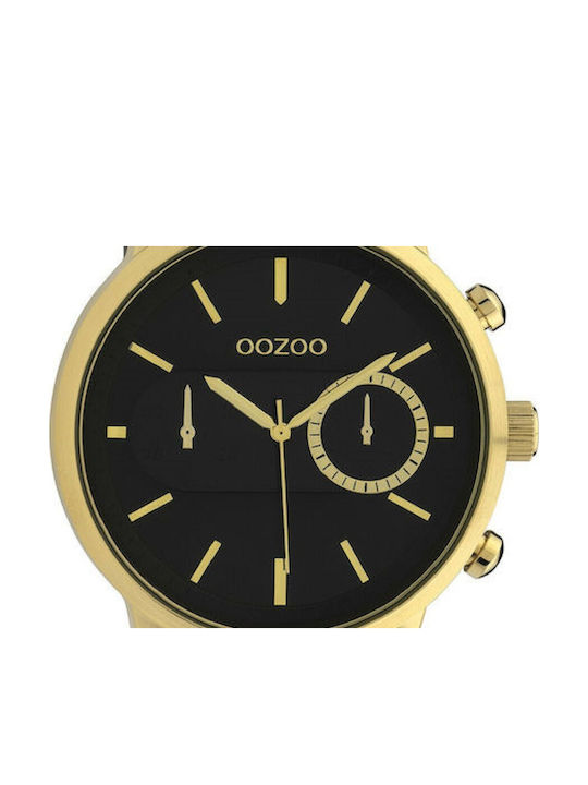 Oozoo Timepieces Xxl Damen Uhr mit Schwarz Lederarmband