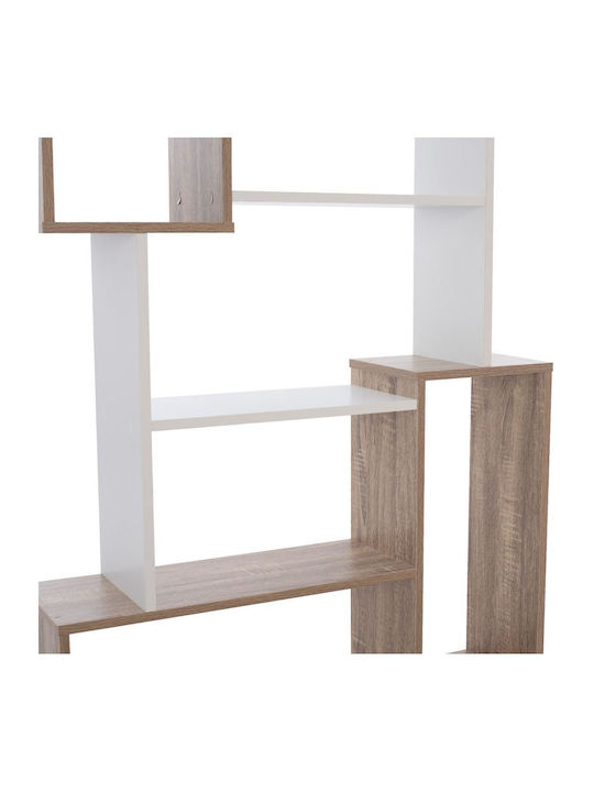 Bookcase Shay White 85x22x140cm