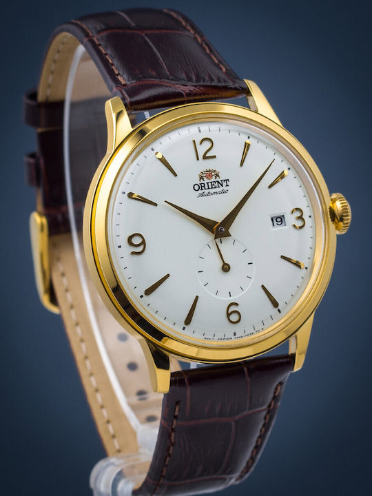 Orient Мъжки Часовник 41мм Автоматичен с Кафяв Кожена Каишка