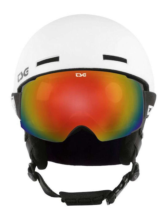 TSG Two Solid Μάσκα Σκι & Snowboard Ενηλίκων Μαύρη με Φακό Καθρέπτη σε Πορτοκαλί Χρώμα