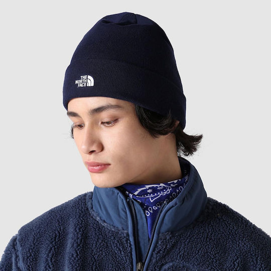 Beanie Unisex Beanie Gestrickt in Marineblau Farbe