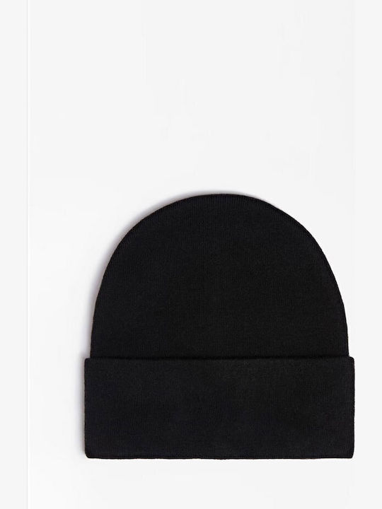Beanie Γυναικείος Σκούφος Πλεκτός σε Μαύρο χρώμα