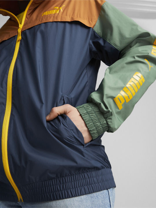 Winter Jacket Windproof Blue