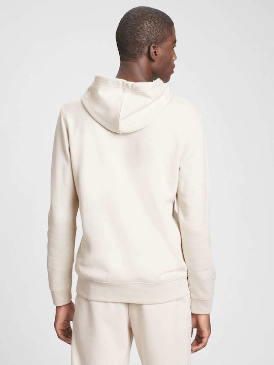 GAP Men's Sweatshirt with Hood and Pockets White