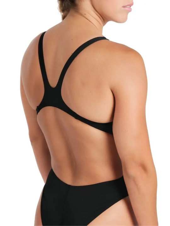 Tech Solid Athletic One-Piece Swimsuit Black