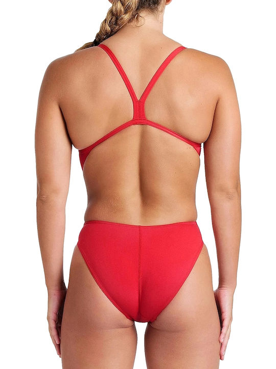 Athletic One-Piece Swimsuit Red