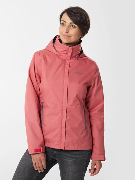 Kurz Damen Puffer Jacke Wasserdicht für Winter Rosa