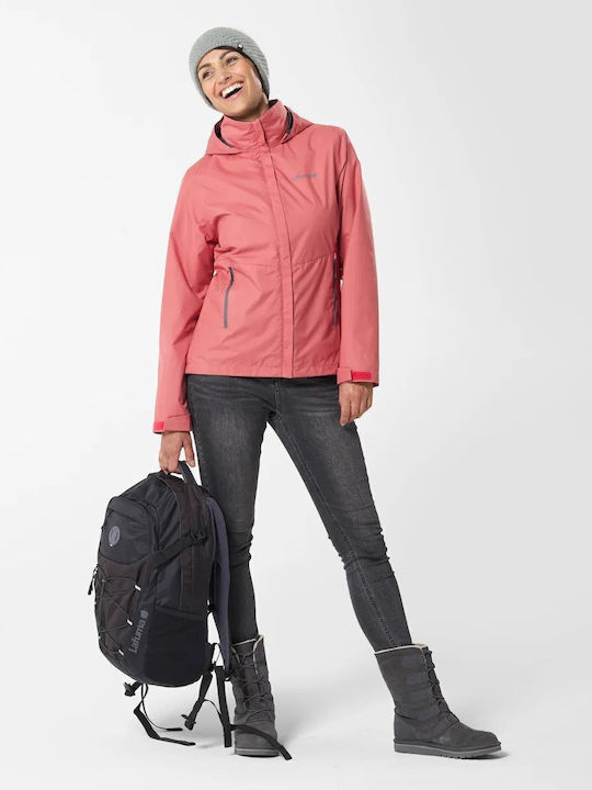 Kurz Damen Puffer Jacke Wasserdicht für Winter Rosa