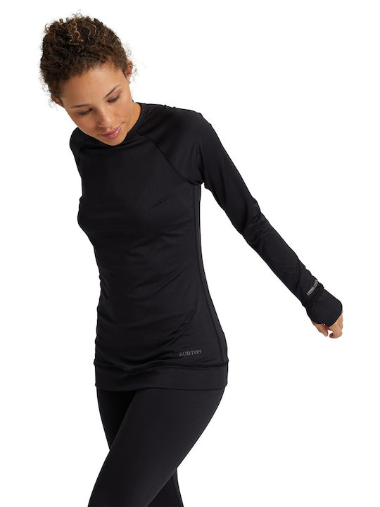 Burton X Crew Sweater Bluza termica pentru femei cu maneci lungi Negru