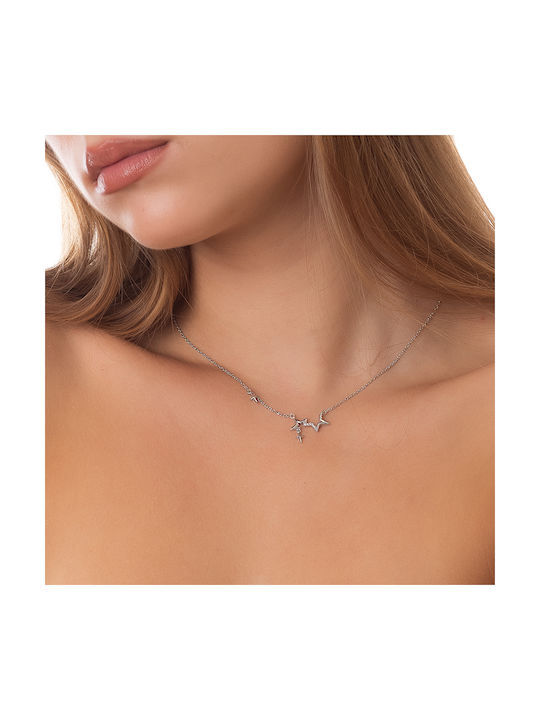 Oxzen Necklace with design Star from Silver