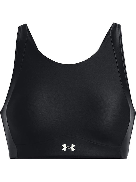 Dri-Fit Infinity Mid High Neck Shine Γυναικείο Αθλητικό Μπουστάκι Μαύρο