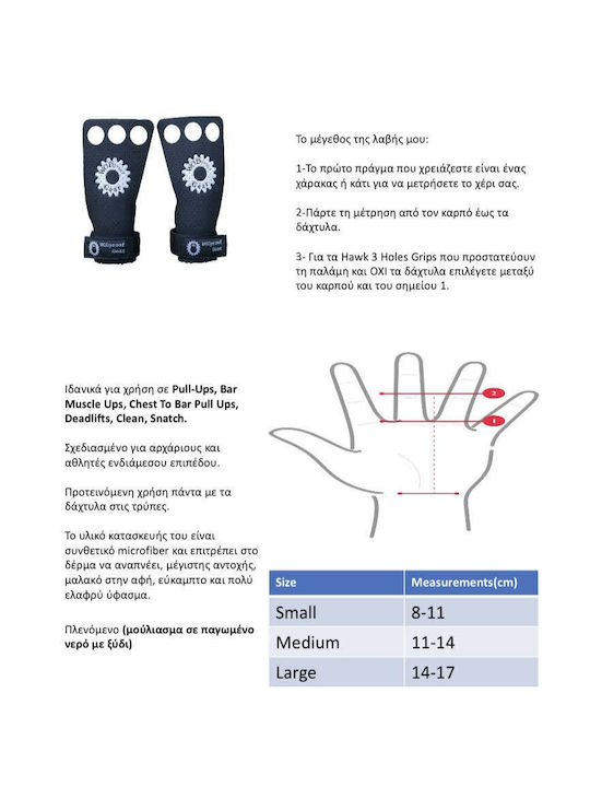 Wodproof Gear Hawk 3 Holes Men's Crossfit Gripper Gloves