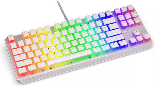 Endorfy Thock TKL Pudding Gaming Tastatură Mecanică Tenkeyless cu Kailh Red comutatoare și iluminare RGB (Engleză US) Onyx White