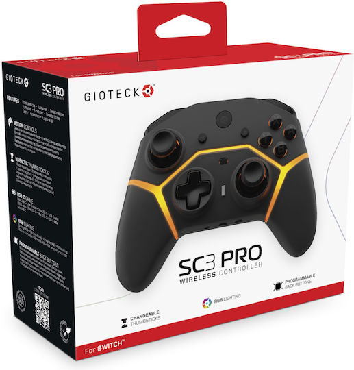 Gioteck SC3 Wireless Pro Gamepad για PC / Switch Μαύρο
