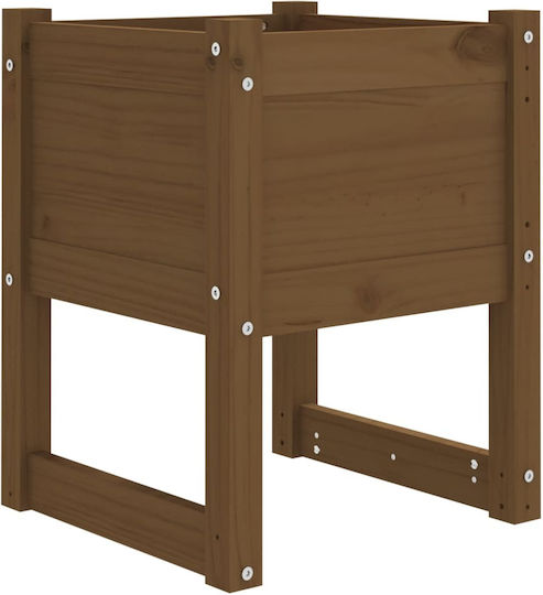 vidaXL Set 2 Planters Wooden Brown
