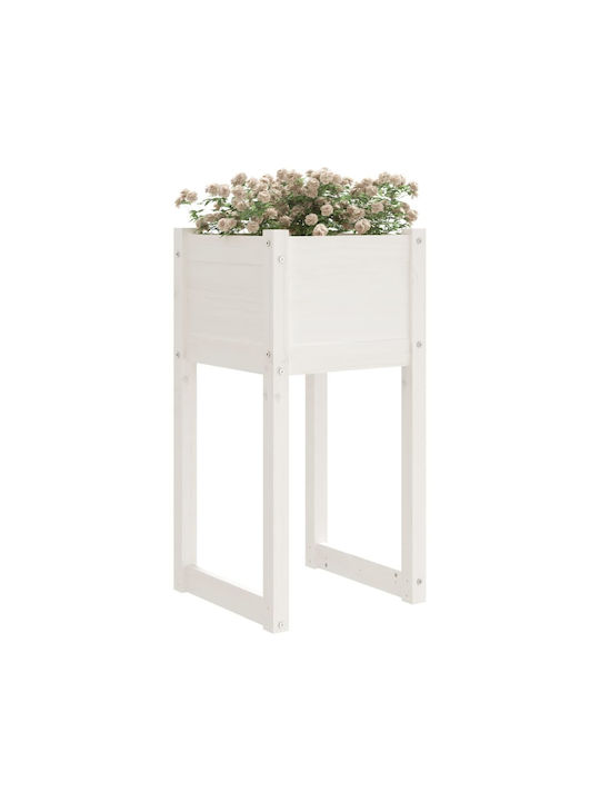 vidaXL Set 2 Blumenkästen Holz Weiße
