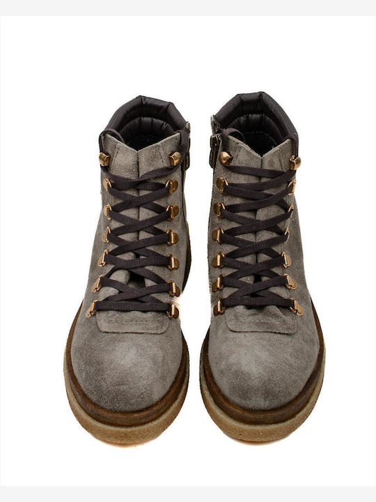 Frida Suede Γυναικεία Μποτάκια Taupe Grey