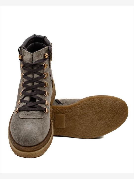 Frida Suede Γυναικεία Μποτάκια Taupe Grey