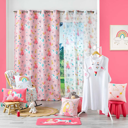 Licorne Kinder Teppich Einhorn Fuchsie 45x75cm