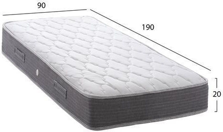 HomeMarkt Dreamtopia Lullaby Einzel Orthopädisch Matratze Schaum Beidseitig 90x190x20cm mit Aloe Vera