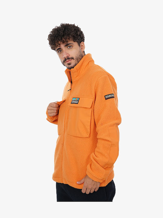 Napapijri Herren Sweatshirt Jacke Orange NP0A4GVW-AA3