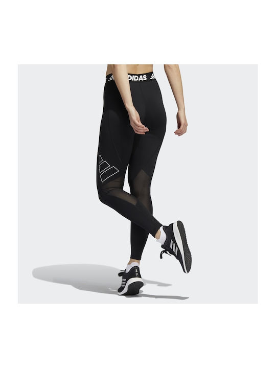 Adidas Techfit Training Γυναικείο Μακρύ Κολάν Ψηλόμεσο Μαύρο
