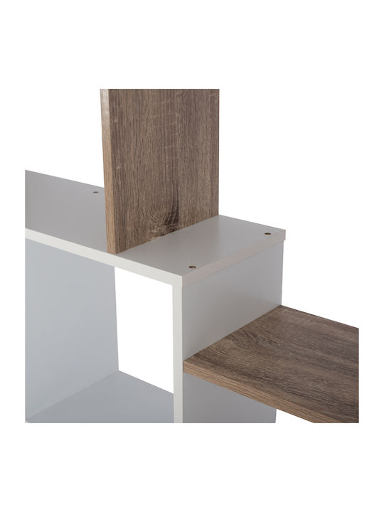 Bookcase White 136x22x136cm