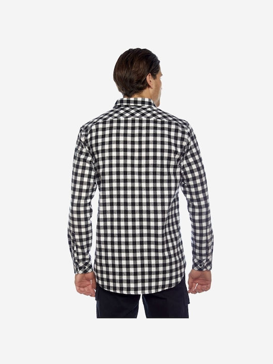 Brokers Jeans Men's Shirt Long Sleeve Checked Black