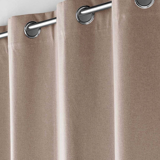 Curtain with Grommets L-C Occultiss Noisette 135x260cm