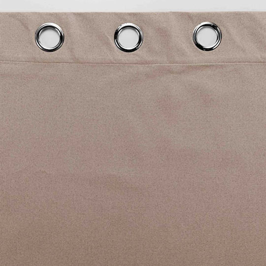 Curtain with Grommets L-C Occultiss Noisette 135x260cm