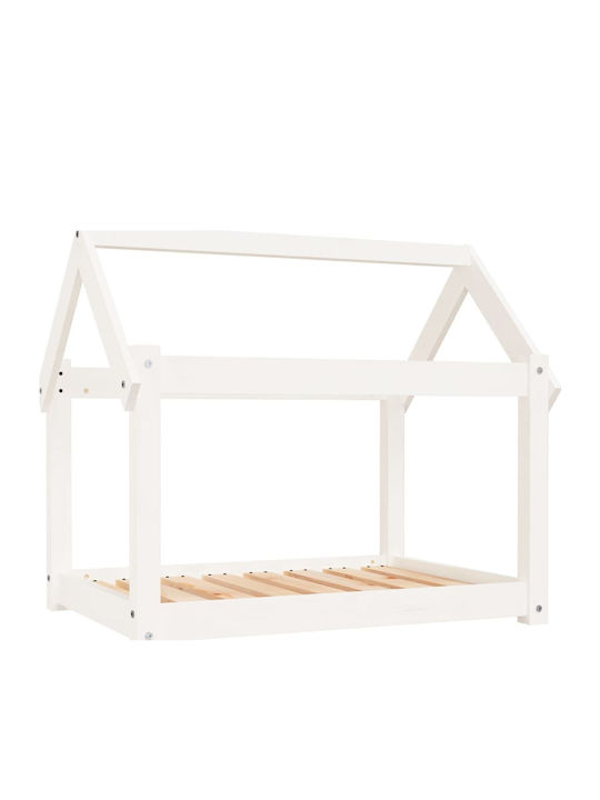 vidaXL Повдигнато за Куче Бял 81x60см. vidaXL Повдигнато за Куче Бял 81x60см.