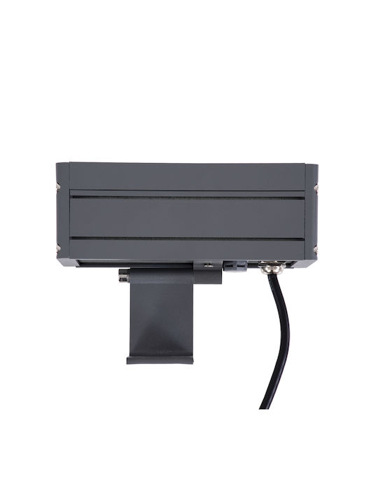 GloboStar Flood-Dany Outdoor Floor Lamp LED Wall Washer 24W with Natural White Light IP65 Gray