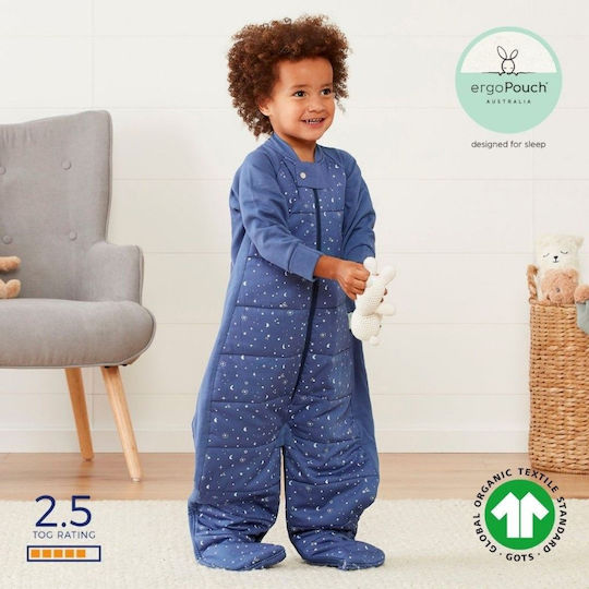 Ergo Pouch Winter Schlafsack mit Füßen Sleep Suit Bag 2.5 Tog Sky
