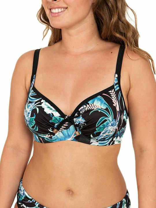 Marafa Eco Curves Бикини Сутиен Флорален Черен
