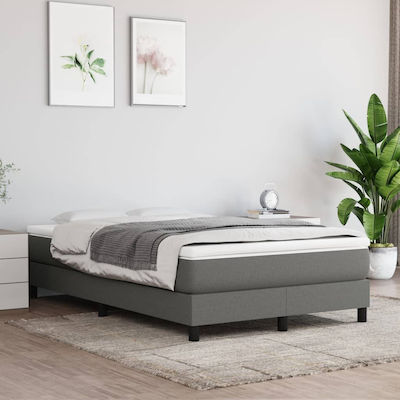 Bed Base Semi-Double made of Wood Dark Grey 120x200x25cm