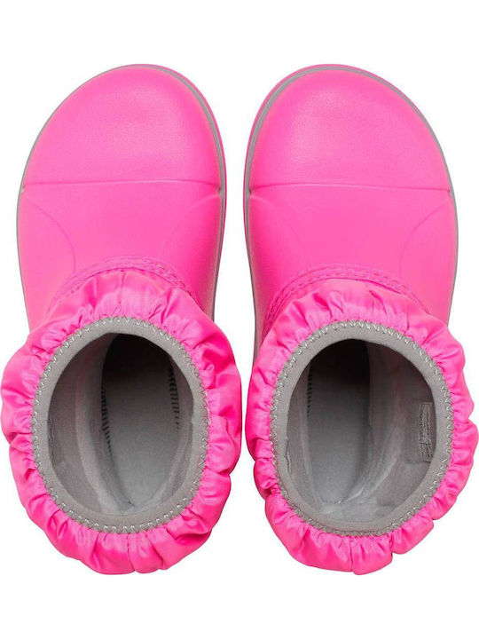 Winter Puff Anatomical Kids Snow Boots Fuchsia
