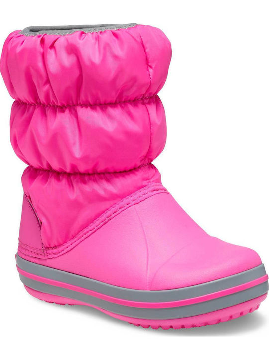 Winter Puff Anatomical Kids Snow Boots Fuchsia