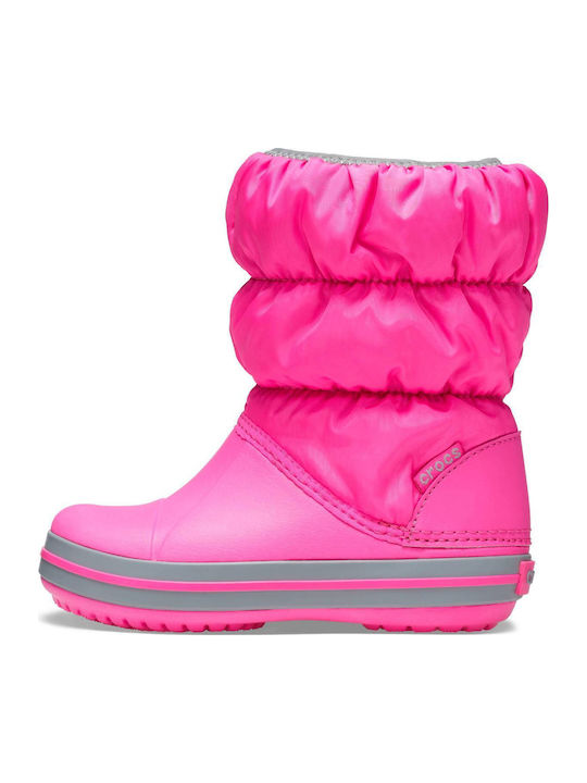 Winter Puff Anatomical Kids Snow Boots Fuchsia