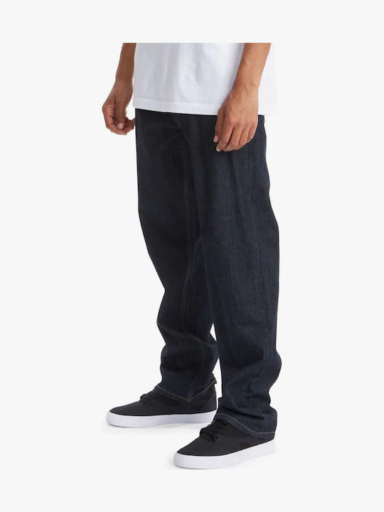 Worker Ανδρικό Παντελόνι Τζιν με Relaxed Straight Εφαρμογή Navy Μπλε
