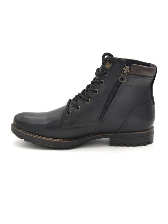 Leder Schwarz Herrenstiefel Anatomisch