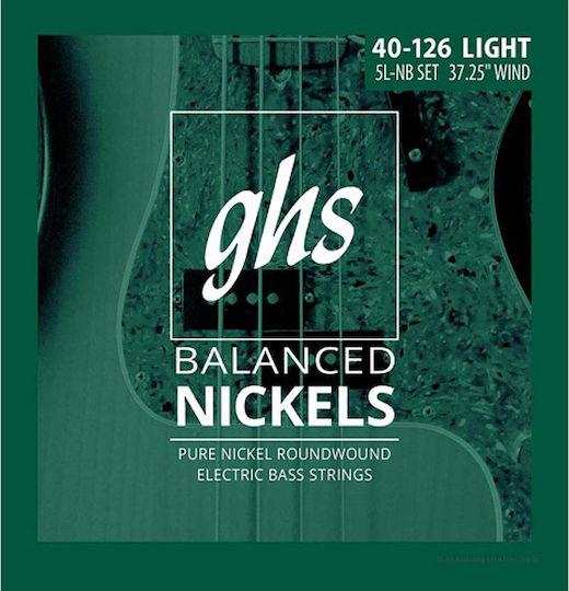 GHS Strings Σετ Steel Χορδών 40 - 126" για Μπάσο Progressives Light