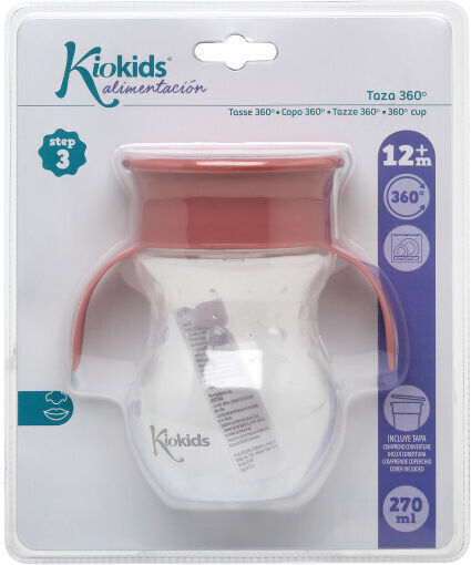 Kiokids Παιδικό Ποτηράκι από Πλαστικό Ροζ 270ml για 10m+
