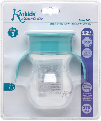 Kiokids Παιδικό Ποτηράκι από Πλαστικό Μπλε 270ml για 10m+