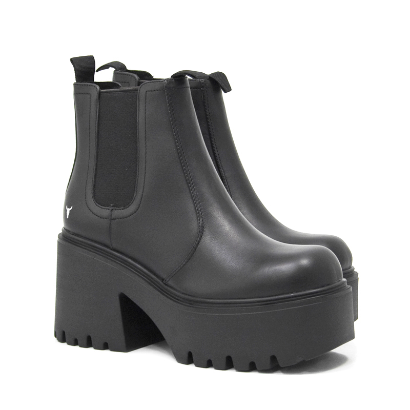 Windsor Smith Tricky Women's Chelsea Boots with High Heel Black 0112000778