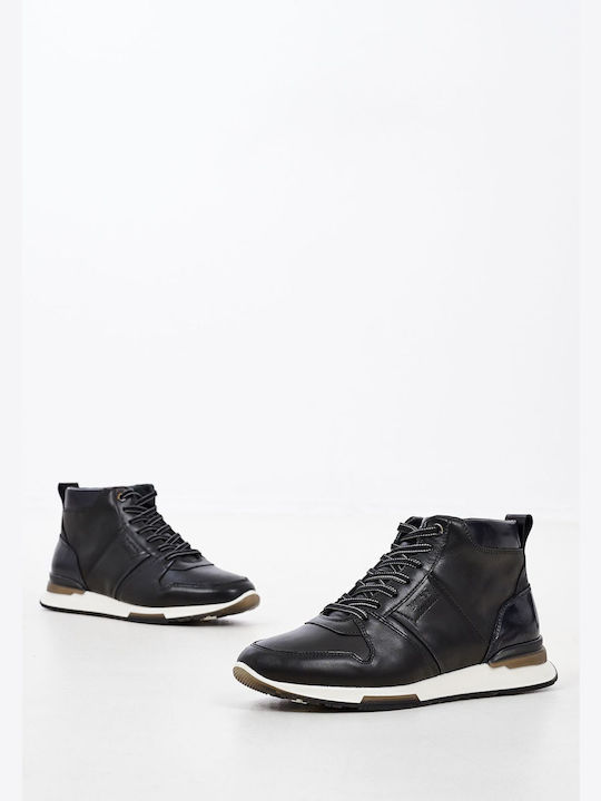 Leder Schwarz Herrenstiefel