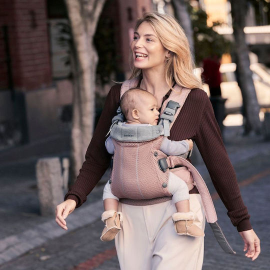 BabyBjorn Classic Carrier Harmony 3D Mesh Dusty Pink with Maximum Weight 15kg